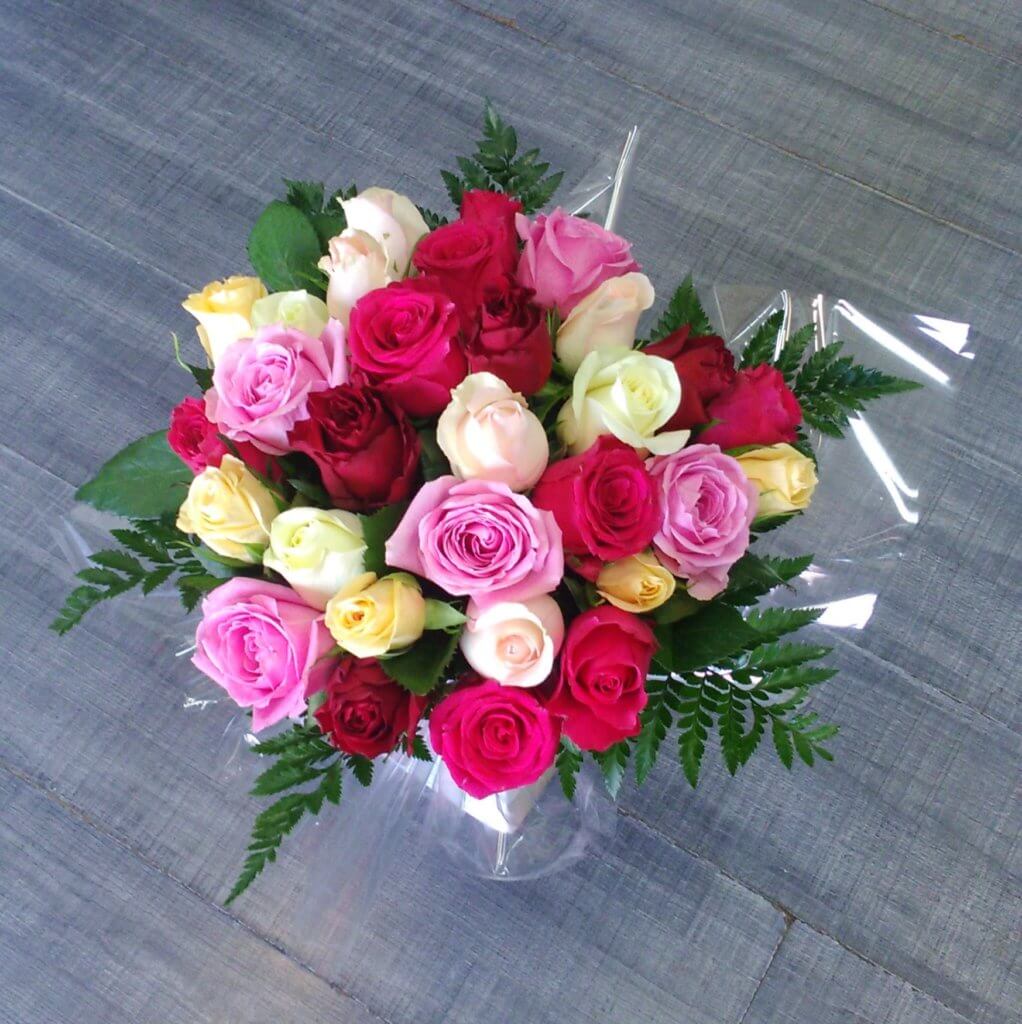Bouquet camaieu de roses